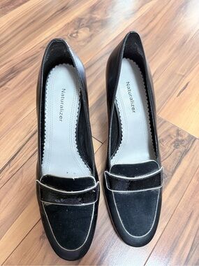 Naturalizer Black Patent & Suede Loafers